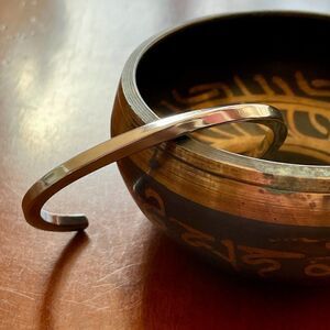 Silver Tone Twisted Cuff Bracelet for Men or Women #504